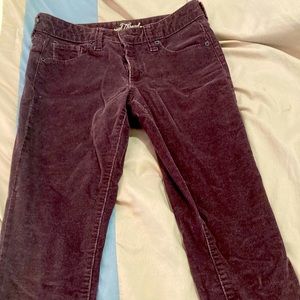 Universal Thread dark purple corduroy skinny pants.